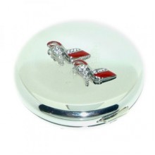 Handbag Mirror with Red Shoes & Crystals